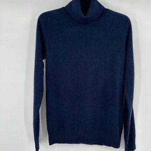 Quince Women’s Navy Blue Mongolian Cashmere Turtleneck Sweater sz XS NWT